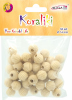 Koraliki drewniane 14mm 50szt. PJ-0805 Aliga